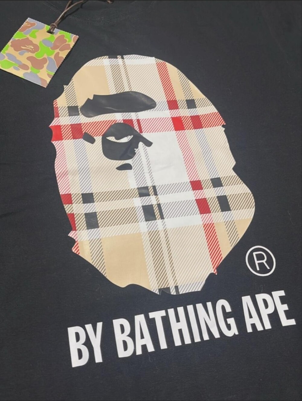 A Burberry x Bape T-shirt.